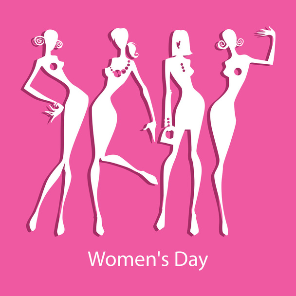 Tarjeta de felicitación Happy Womens Day
 - Vector, imagen