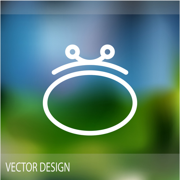 Simple wallet web icon - Vector, afbeelding