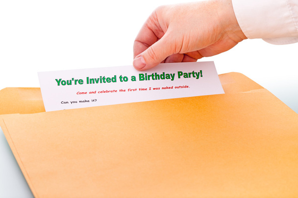 Estás invitado a una fiesta de cumpleaños.
 ! - Foto, Imagen