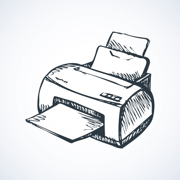 Printer. Vector drawing - Vector, Image