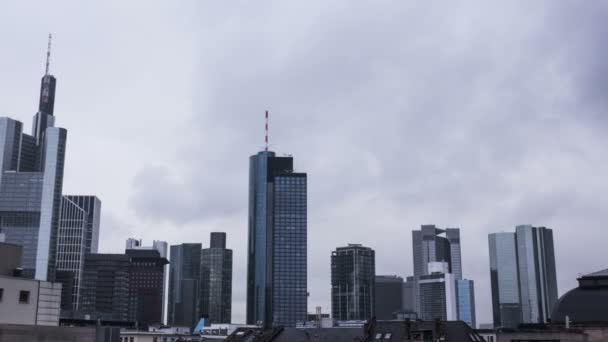 Στον ορίζοντα της πόλης της Φρανκφούρτης timelapse - Πλάνα, βίντεο