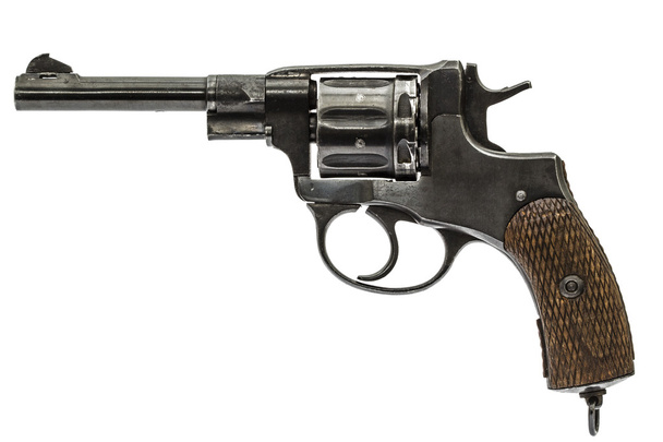 Pistola velha, isolado no fundo branco
 - Foto, Imagem