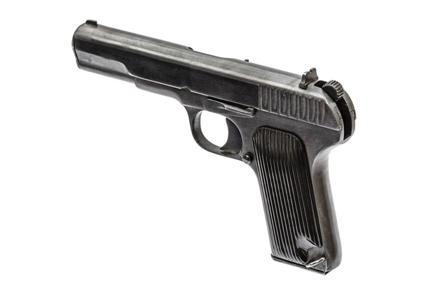 Automatic pistol, isolated on white background - Photo, Image