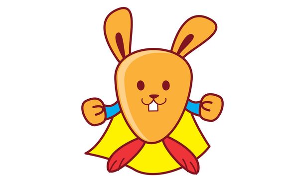 Super Rabbit Logo - ベクター画像
