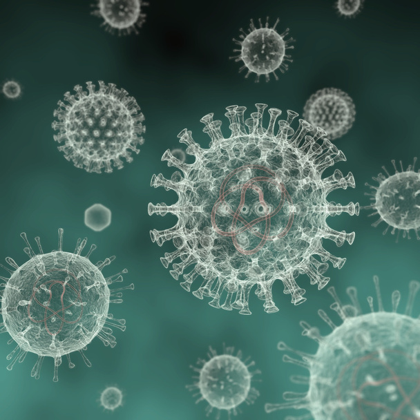 Virus clusteru ilustrace - Fotografie, Obrázek