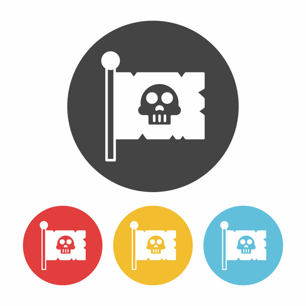 pirate flag icon vector illustration - ベクター画像