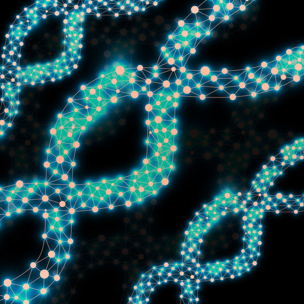 Espiral de ADN abstracto, estructura molecular
 - Vector, Imagen