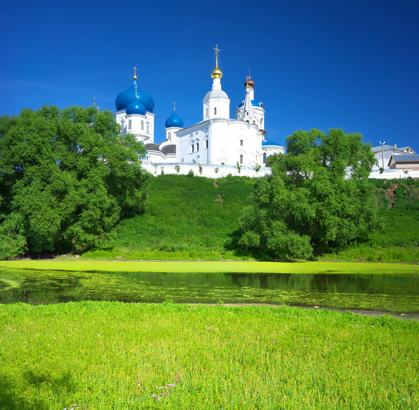 Orthodoxy monastery at Bogolyubovo in summer day. Russia - Zdjęcie, obraz