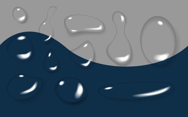 Realistické kapky vody - Vektor, obrázek