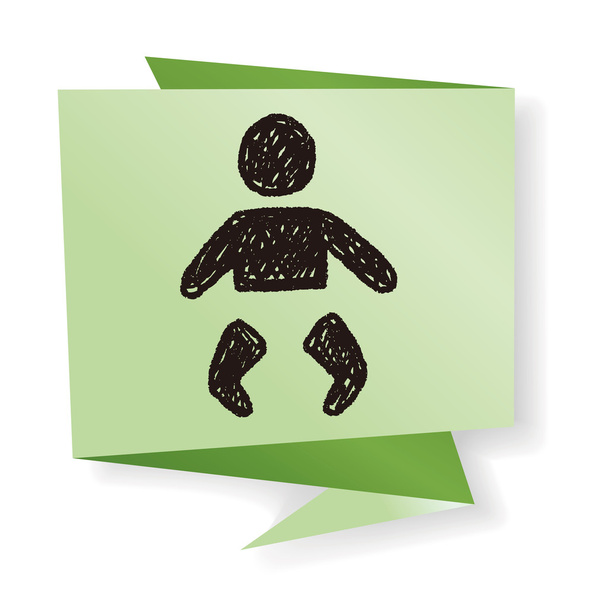 Doodle Baby vector illustration - Vector, Image
