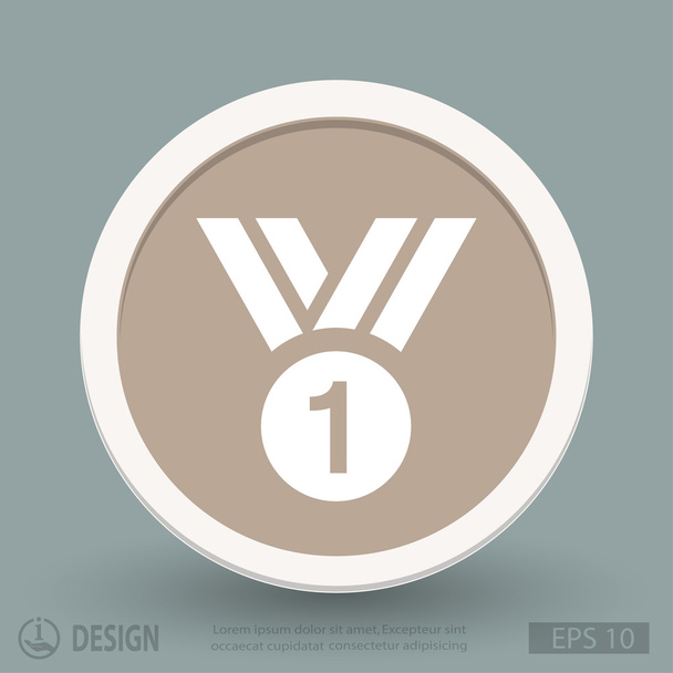 Award flat design icon - Vecteur, image