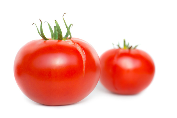 два червоні свіжі помідори
 - Фото, зображення