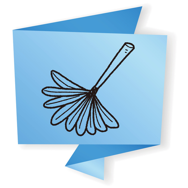 feather duster doodle vector illustration - Vector, Image