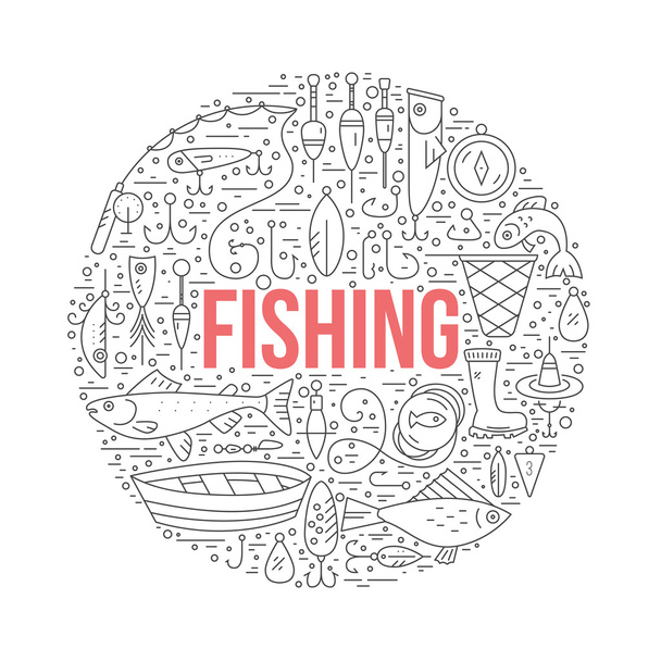 Fishing Design Template - Vektor, Bild