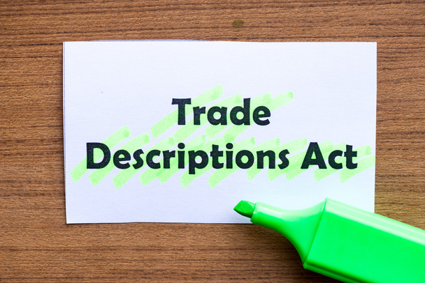 trade descriptions act useful business word - Photo, Image