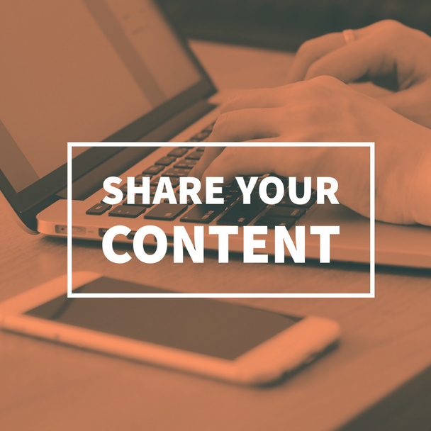 Teilen Sie Ihr Content-Konzept - Foto, Bild
