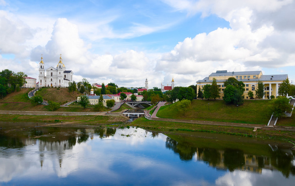 Panoramic view of historic center of Vitebsk over Western Dvina - Valokuva, kuva