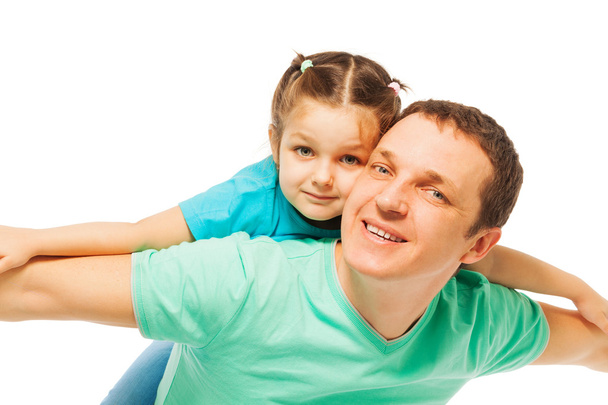 Girl with  her smiling father - Foto, Bild