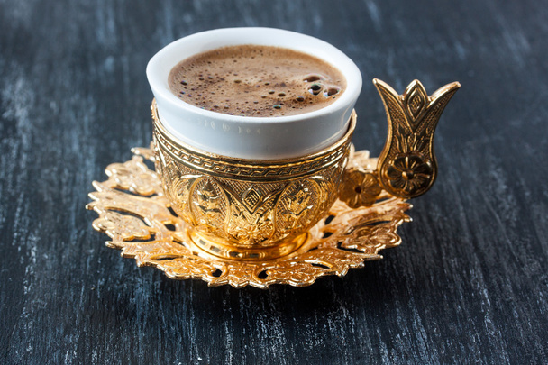 Turkish coffee on a black - Фото, зображення