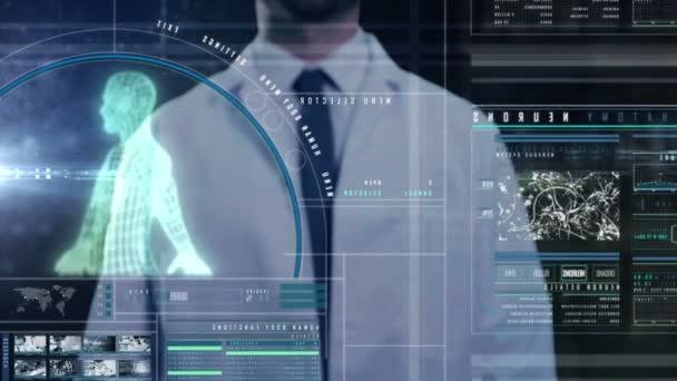 Arzt mit Touchscreen-Technologie  - Filmmaterial, Video