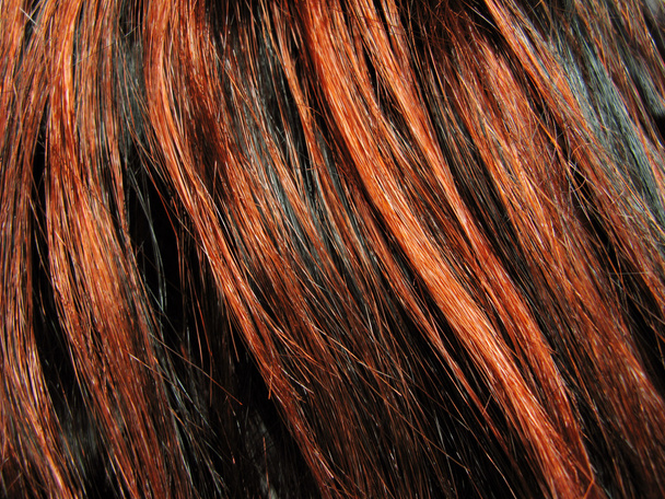 Dark red highlight hair texture background - Photo, Image