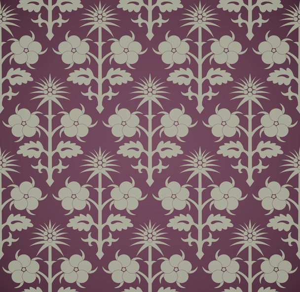 Seamless floral wallpaper - Vektör, Görsel