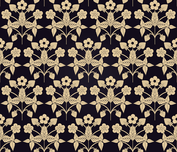 Seamless floral wallpaper - Vektör, Görsel