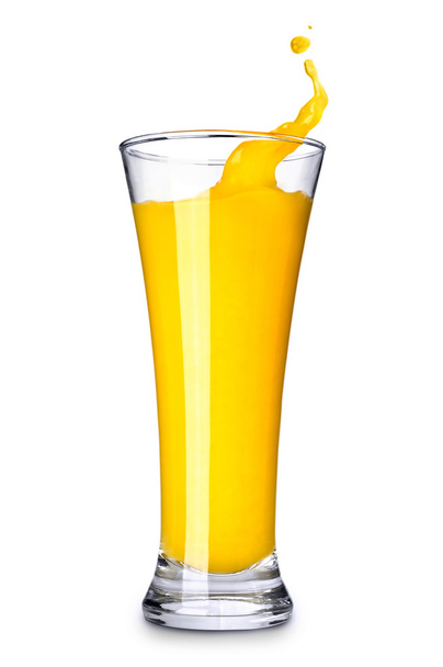 Splashing orange juice in glass - Foto, Imagem