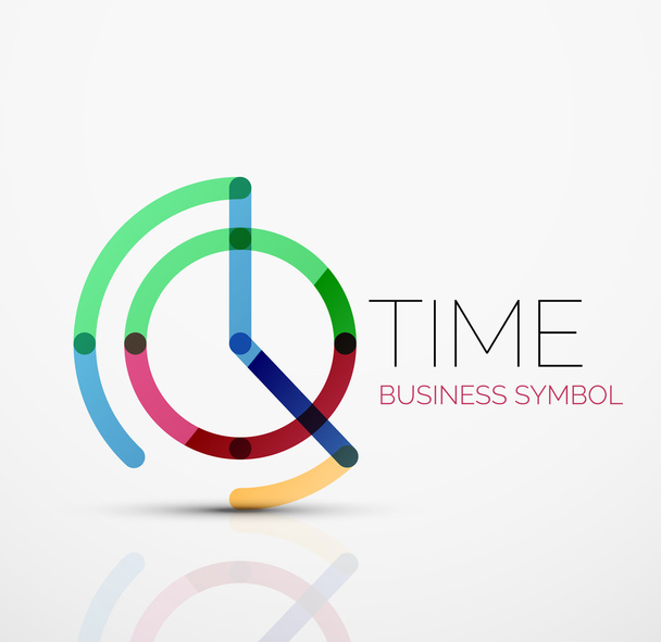 Вектор абстрактна ідея логотипу, концепція часу або бізнес значок годинника. Шаблон дизайну креативного логотипу
 - Вектор, зображення