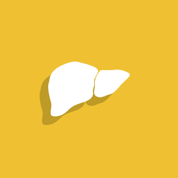 Vector flat liver icon - Vector, Image