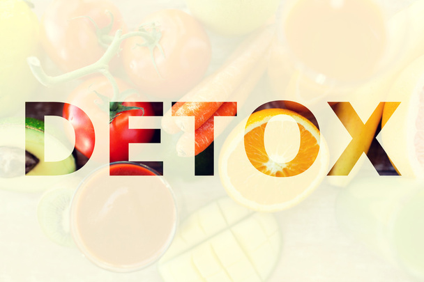 detox, healthy eating and vegetarian diet concept - Φωτογραφία, εικόνα
