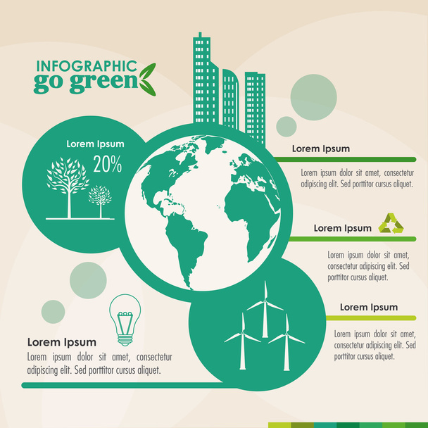 Ökológia Infographic design - Vektor, kép