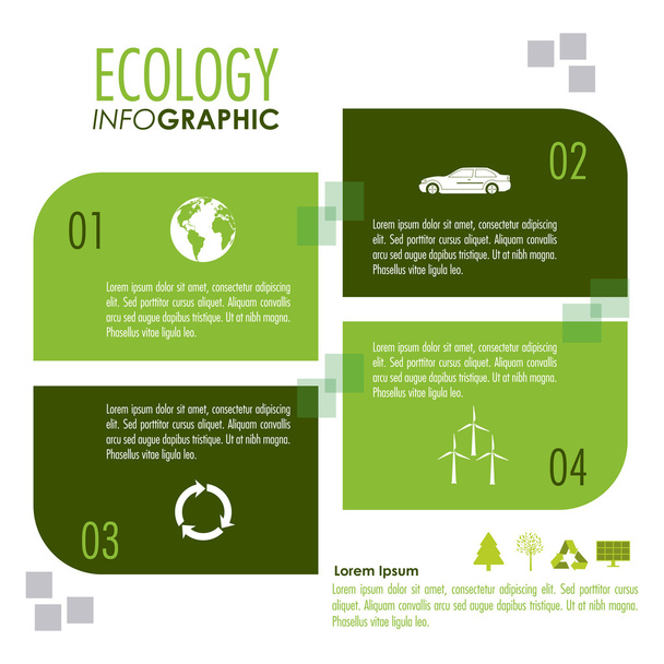 Ecology Infographic design - Вектор,изображение