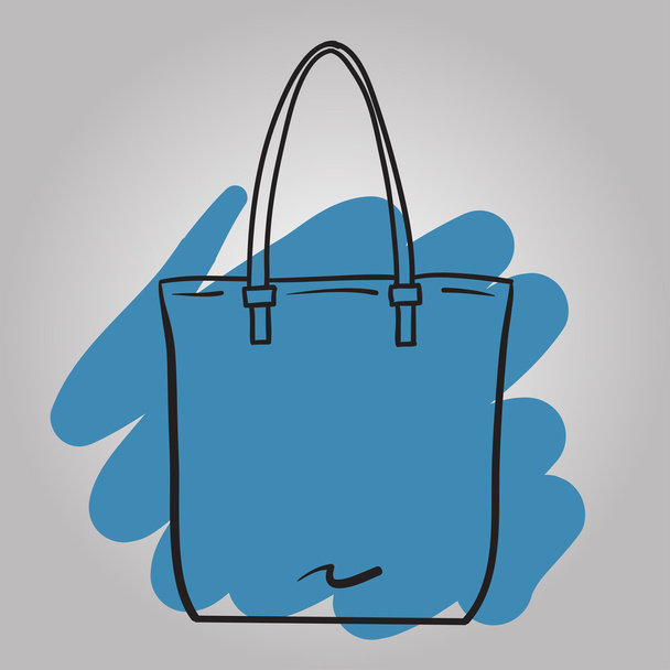 Vektör moda illüstrasyon kadın el çantası el çekilmiş - Vektör, Görsel