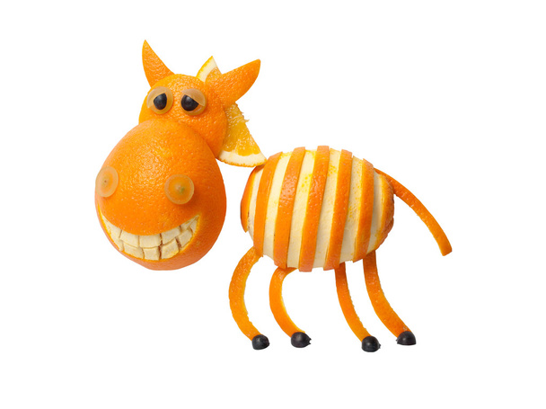 Zebra made of orange - Photo, Image