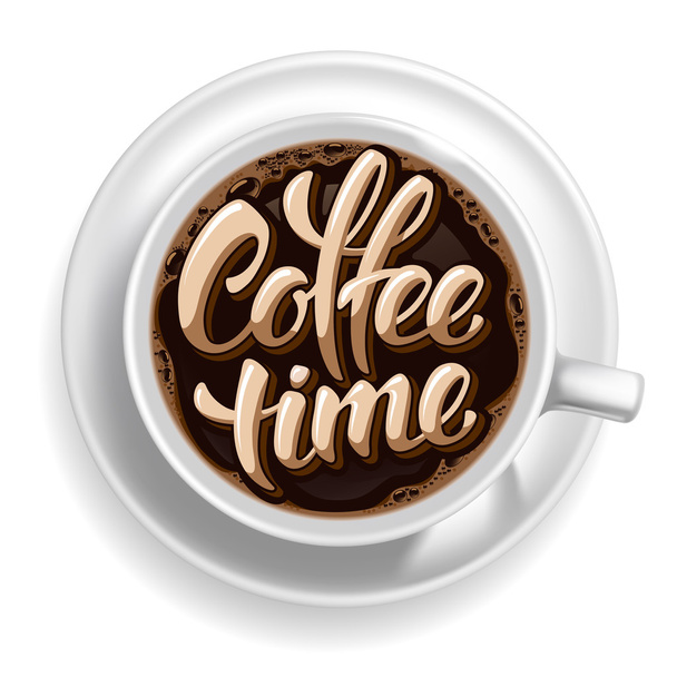 Koffie tijd Concept ontwerpen - Vector, afbeelding