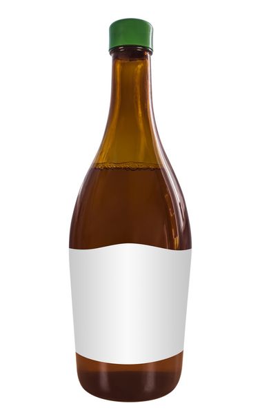 Garrafa de vinho isolada em branco
 - Foto, Imagem