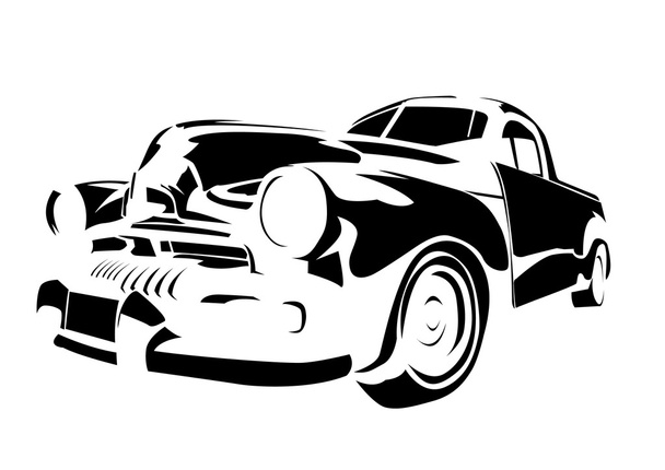 Premium Vector  Simple classic and vintage car silhouette