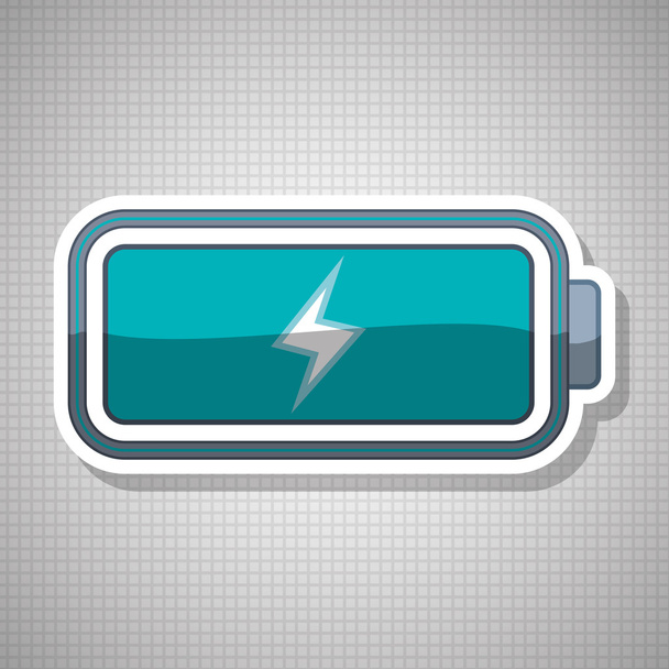 Battery concept with icon design, vector illustration 10 eps graphic. - Vector, Image