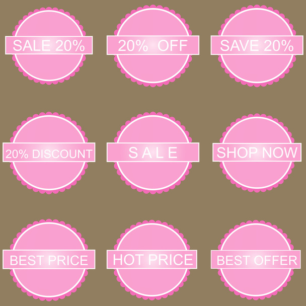 Set of commercial sale stickers - Foto, imagen