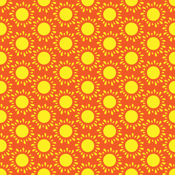 Leuke naadloze patroon van de zon. Doodle hand getekende stijl .  - Foto, afbeelding