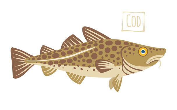 Codfish, векторная карикатура
 - Вектор,изображение