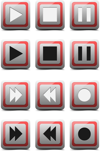 Player buttons - Vector, imagen
