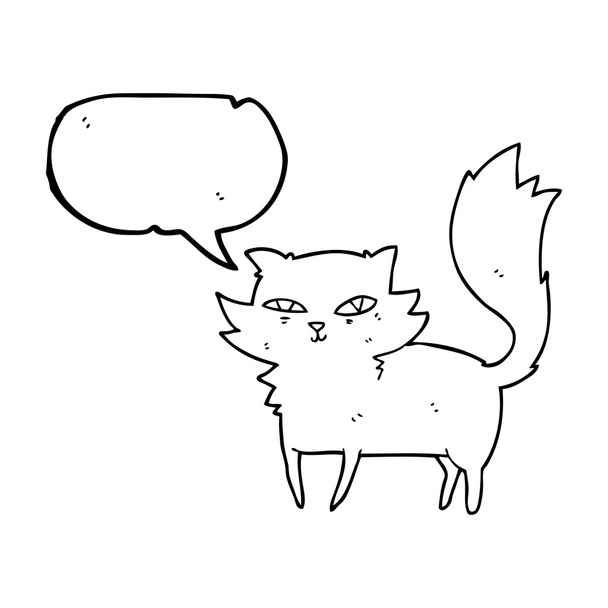 beszéd buborék cartoon macska - Vektor, kép