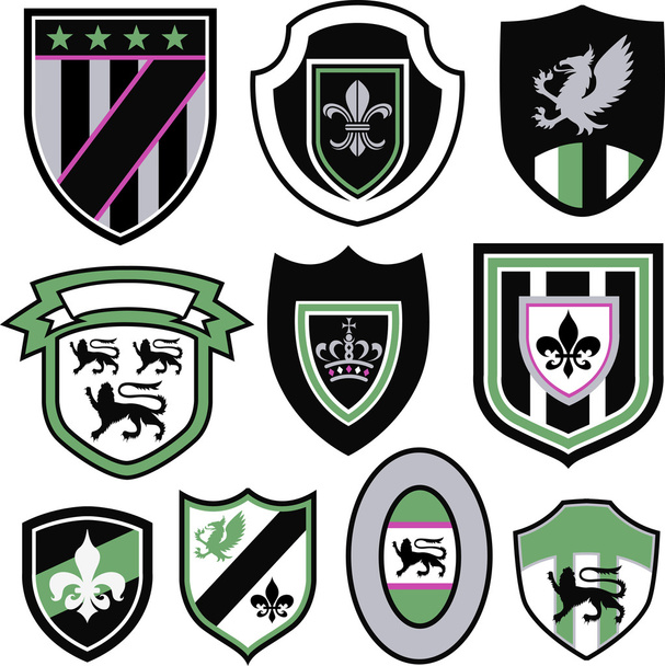 Clássico grifo escudo emblema real
 - Vetor, Imagem