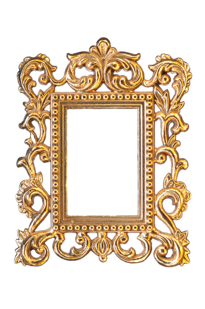 Elegant, vintage gold frame with clipping path - Photo, Image