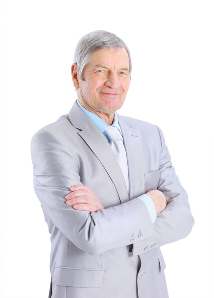 Nice businessman at the age of. Isolated on a white background. - Foto, afbeelding