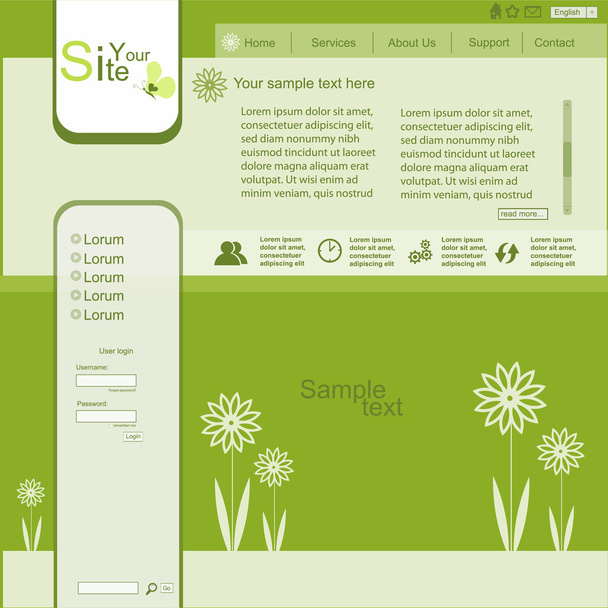 Green nature web design - Vektor, kép