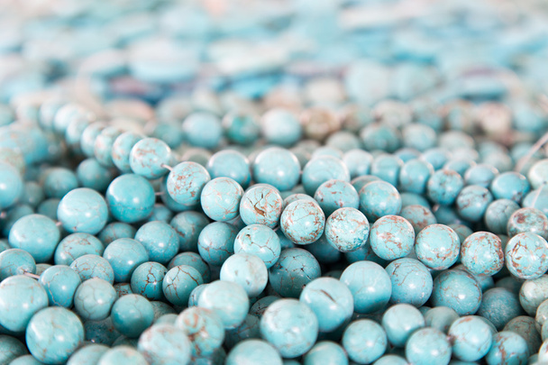 turquoise beads background - Photo, Image