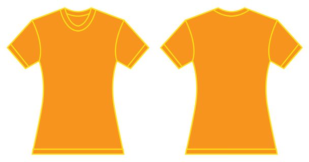 Modelo de design de camisa laranja das mulheres
 - Vetor, Imagem